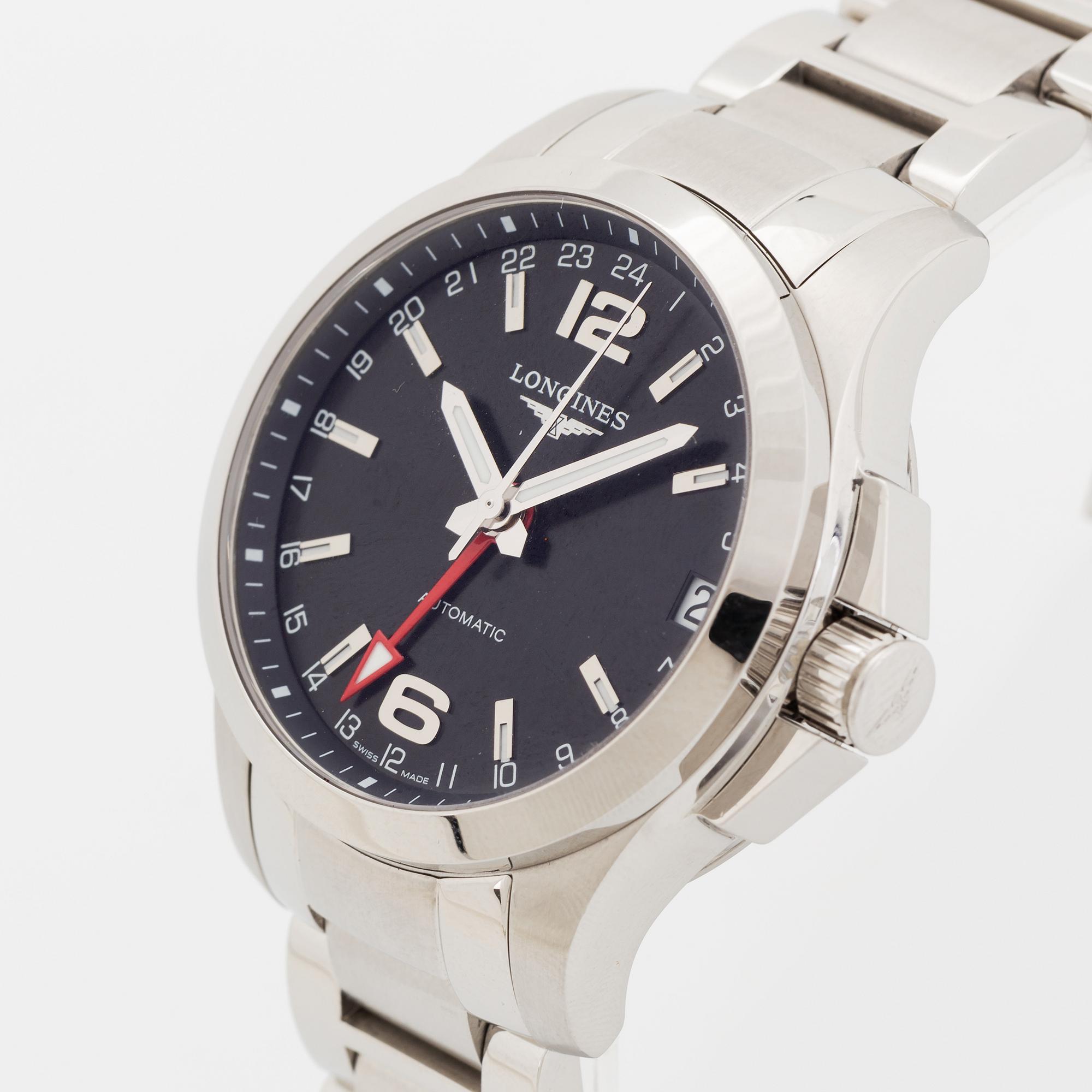 Longines, Conquest, GMT, armbandsur, 41 mm.
