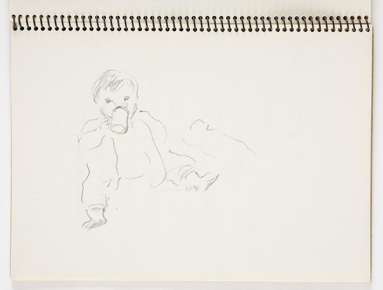 Lotte Laserstein, 4 skissböcker med blyertsteckningar.