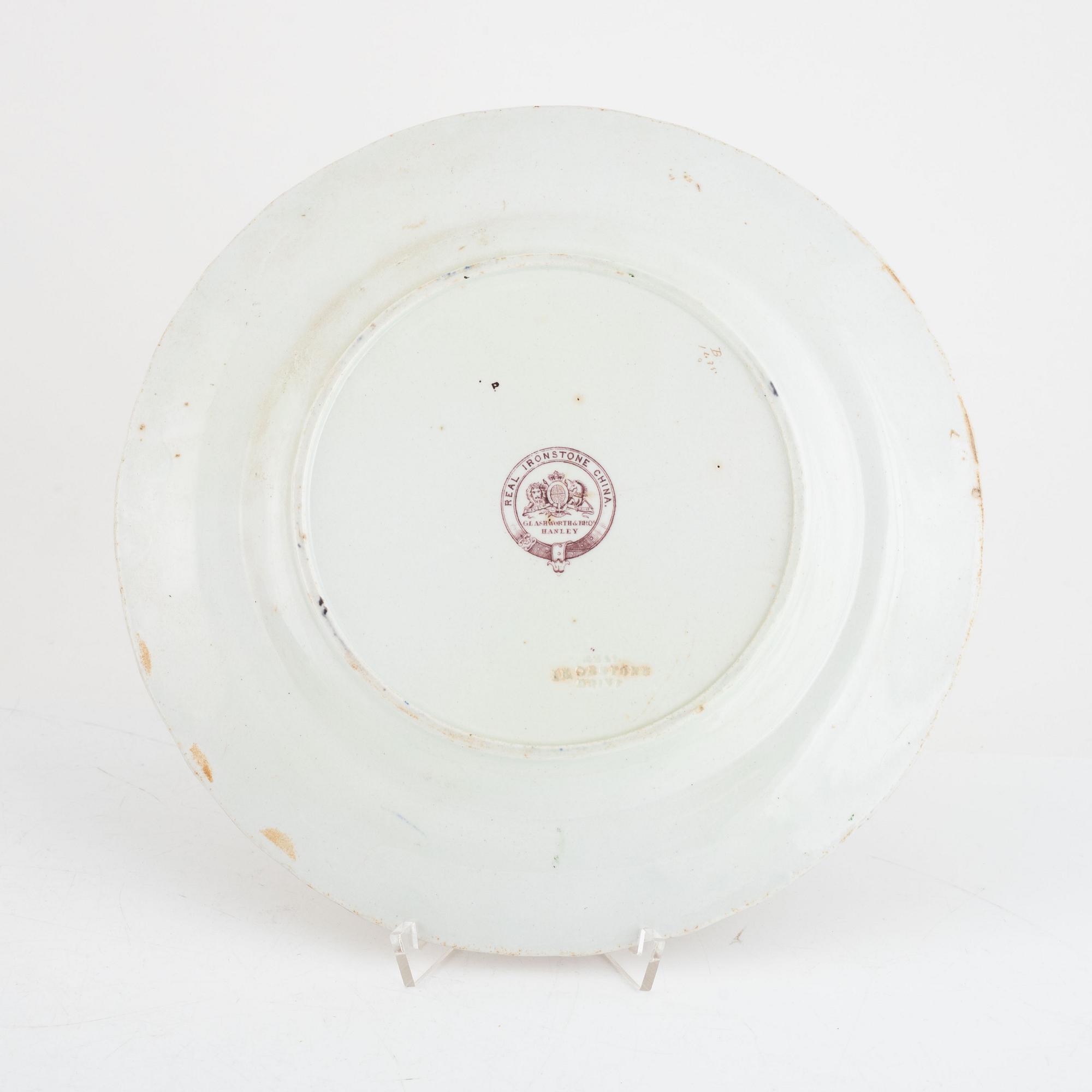 Plates, a pair, Glashworth & Bros, England, 19th century.