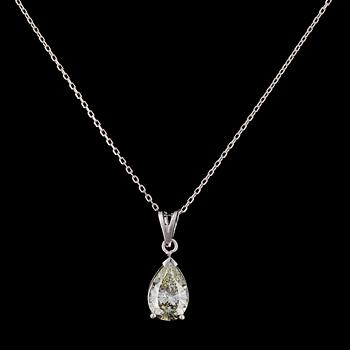 119. PENDANT, pear cut diamond, app. 2.03 cts.