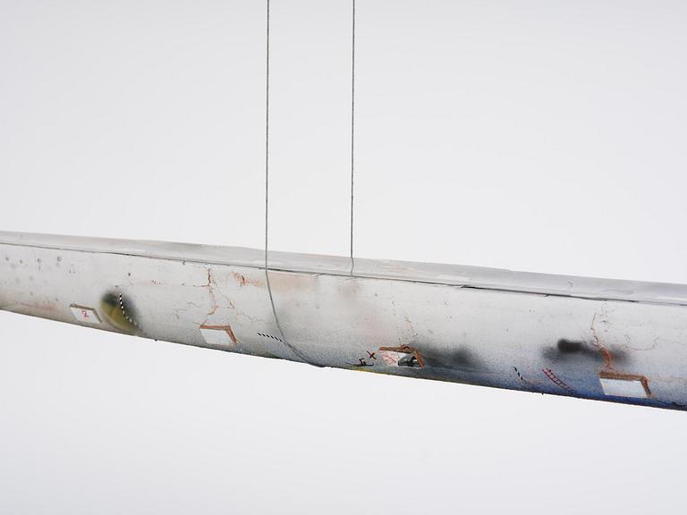 Bertil Vallien, a monumental sand cast glass sculpture of a boat, Kosta Boda, Sweden, 21st century.
