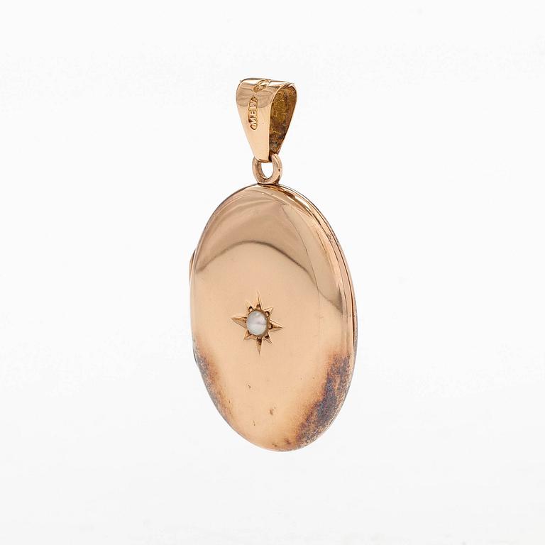 Medaljonki, 18K kultaa, Tampere 1923.