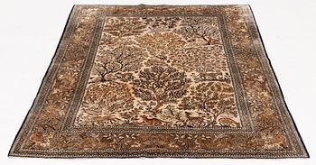 A Silk Gohm Rug, circa 200 x 135 cm.