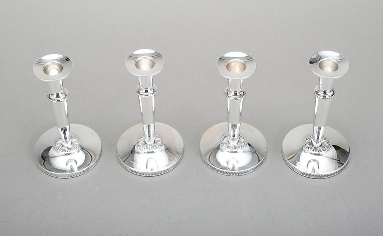 LJUSSTAKAR, 4 st, silver, K&EC, Göteborg, 1967-72.