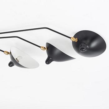 Serge Mouille, ceiling lamp, "3 Rotating Arms", 2010s.
