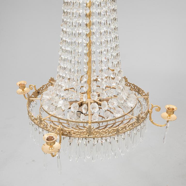 Chandelier, Gustavian style, second half of the 20th century.