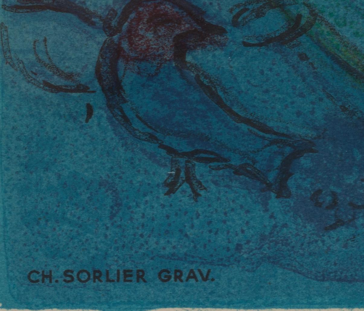 MARC CHAGALL, efter, färglitografi.