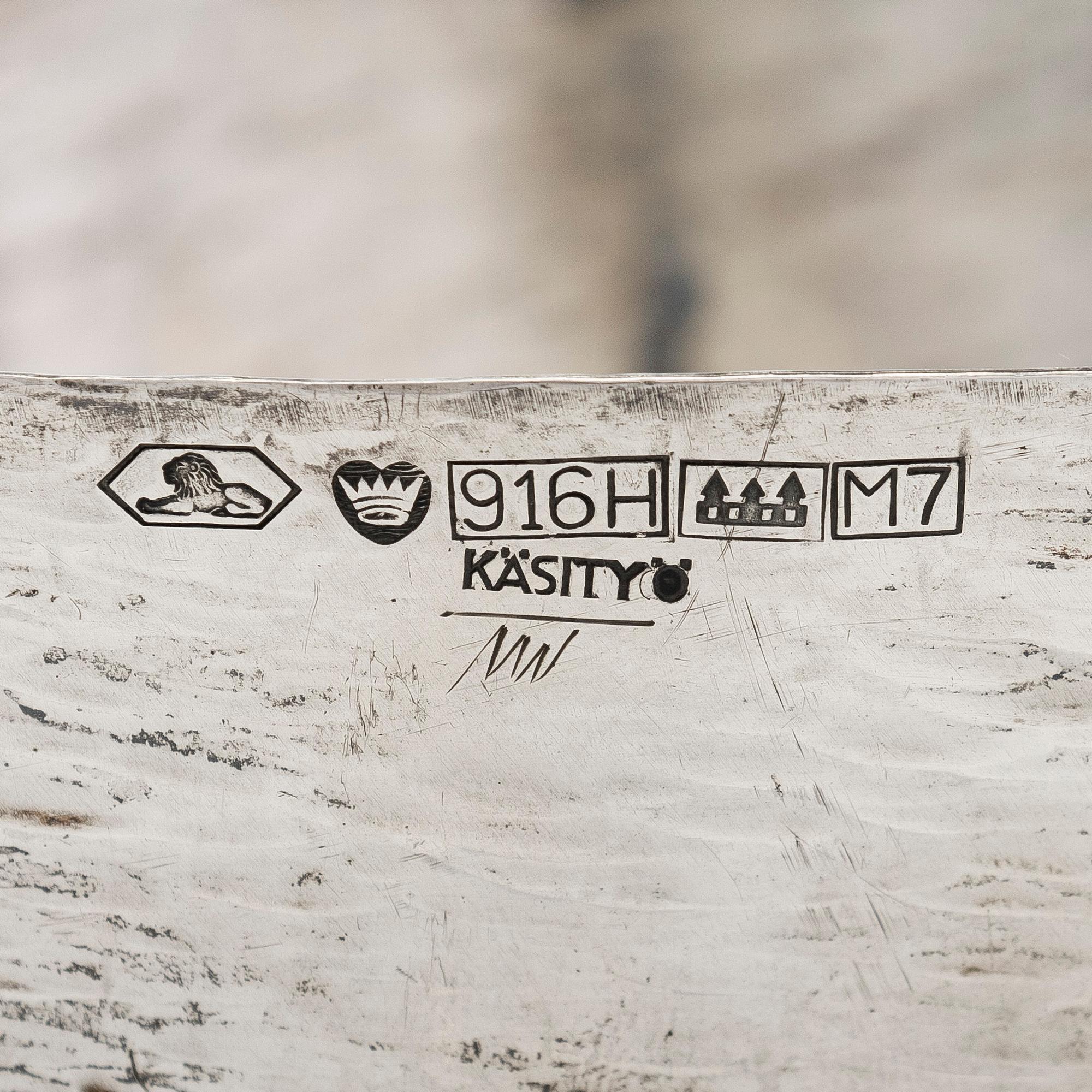 Tapio Wirkkala, skål, silver, Kultakeskus, Tavastehus 1965.