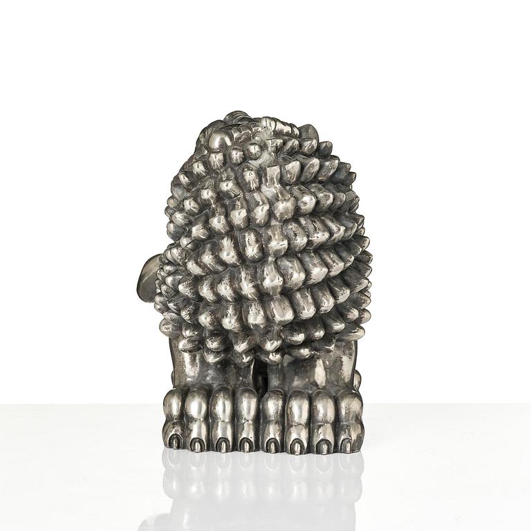 Anna Petrus, a pewter sculpture of a lion, Firma Svenskt Tenn, Stockholm, 1960.