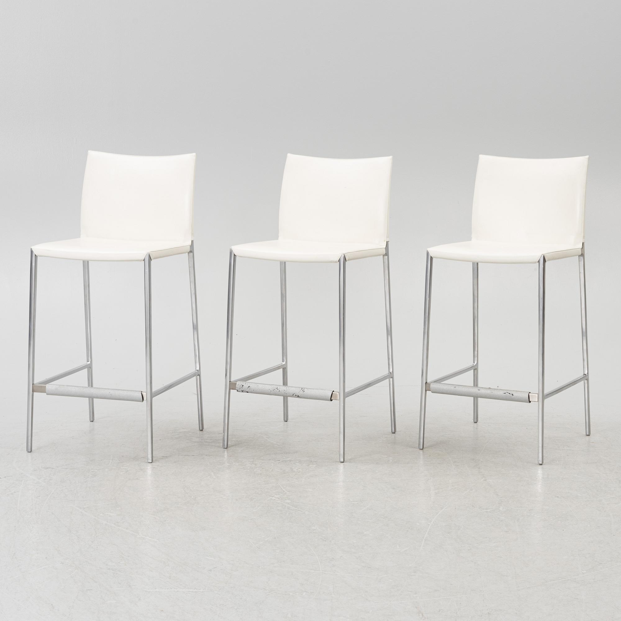 Robert Barbieri, three bar stools, 'Lio', Zanotta, Italy.