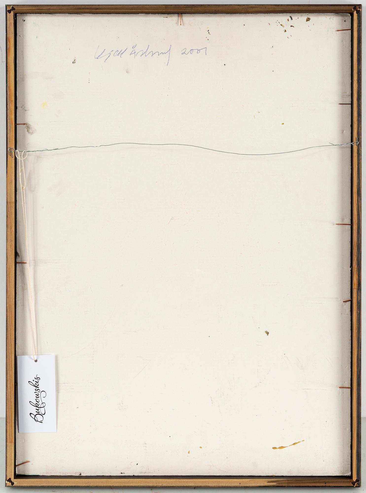 KJELL ÅSLUND, oil on board, signed Kjell Åslund and dated 2001 on verso.