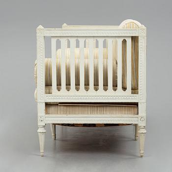 A late Gustavian sofa by J Lindgren (master 1770-1800), late 18th century.