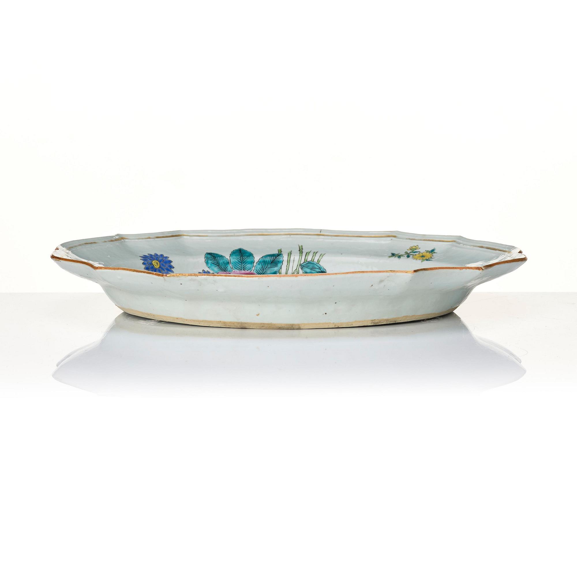 A set of five famille rose serving dishes, Qing dynasty, Qianlong (1736-95).