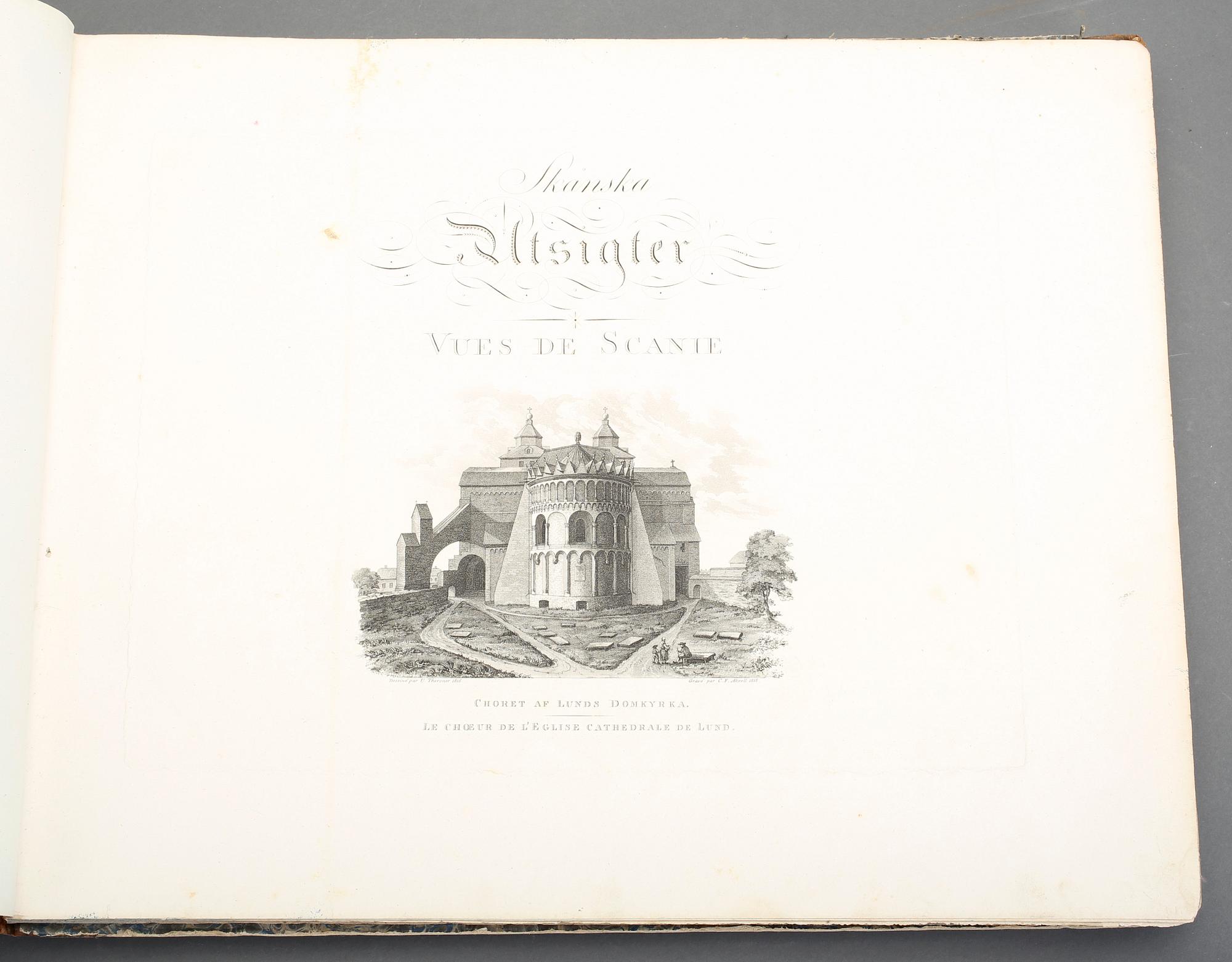THERSNER ULRIC, -THORA, FORDNA OCH NÄRVARANDE SVERIGE, SKÅNSKA UTSIGTER, 2 vol, utan ort och år (1816-23).