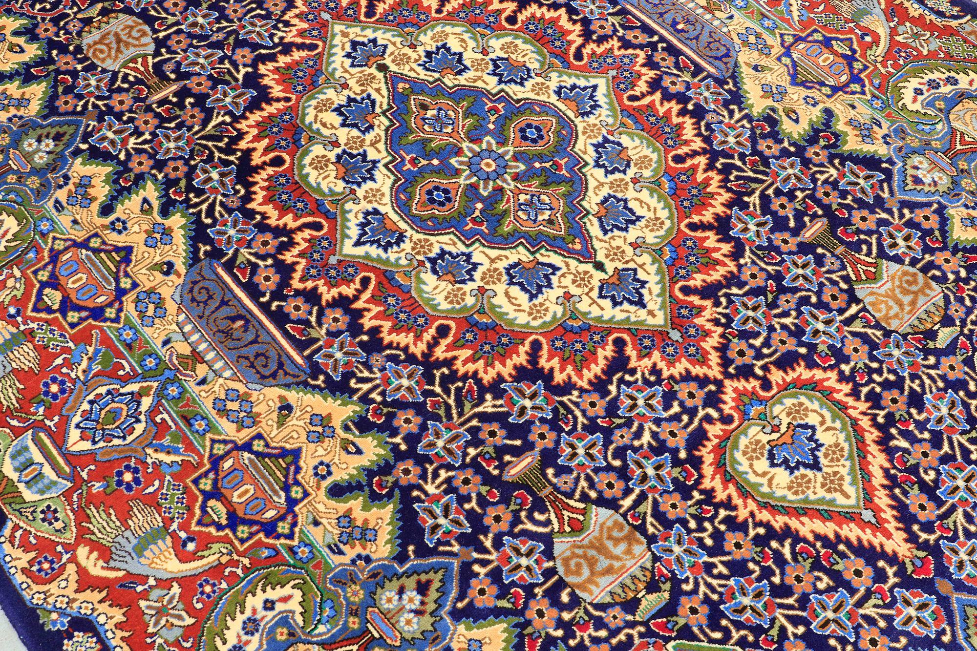 A carpet, Figural Kashmar, ca 315 x 203 cm.