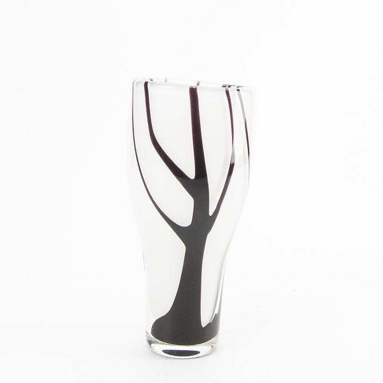 Vicke Lindstrand, a signed glass vase.