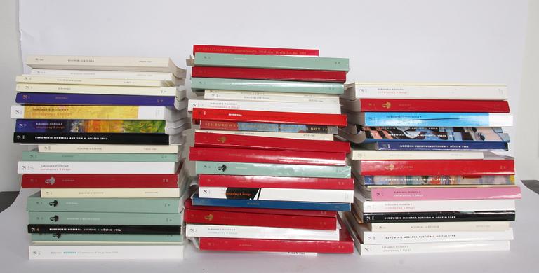 PARTI AUKTIONSKATALOGER, c:a 60 st, Bukowskis, Beijers, Stockholms Auktionsverk m fl.