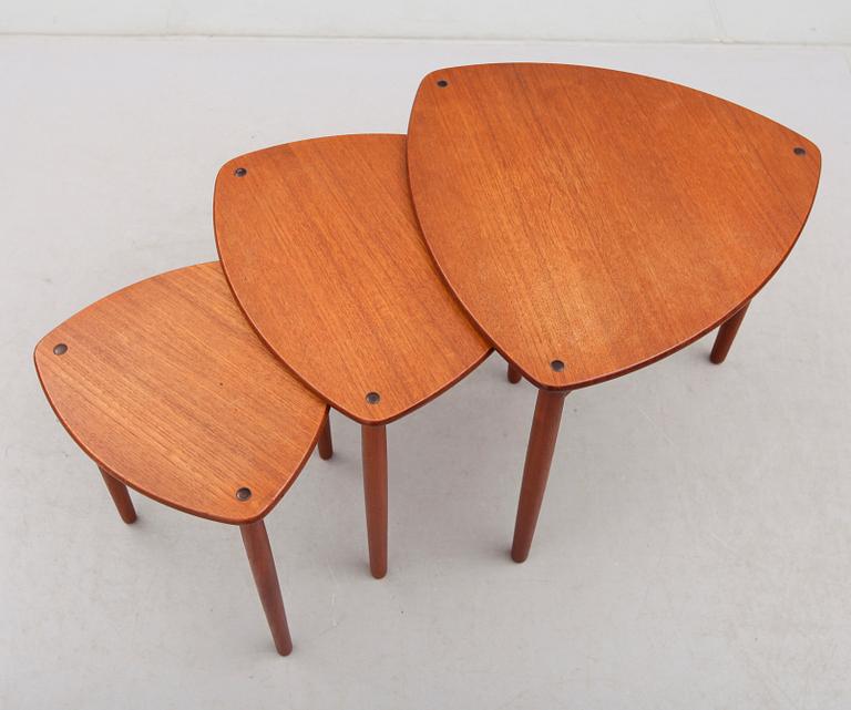 SATSBORD, 3 delar, A. Bender Madsen och Ejner Larsen för Willy Beck, Danmark, 1900-talets andra hälft.