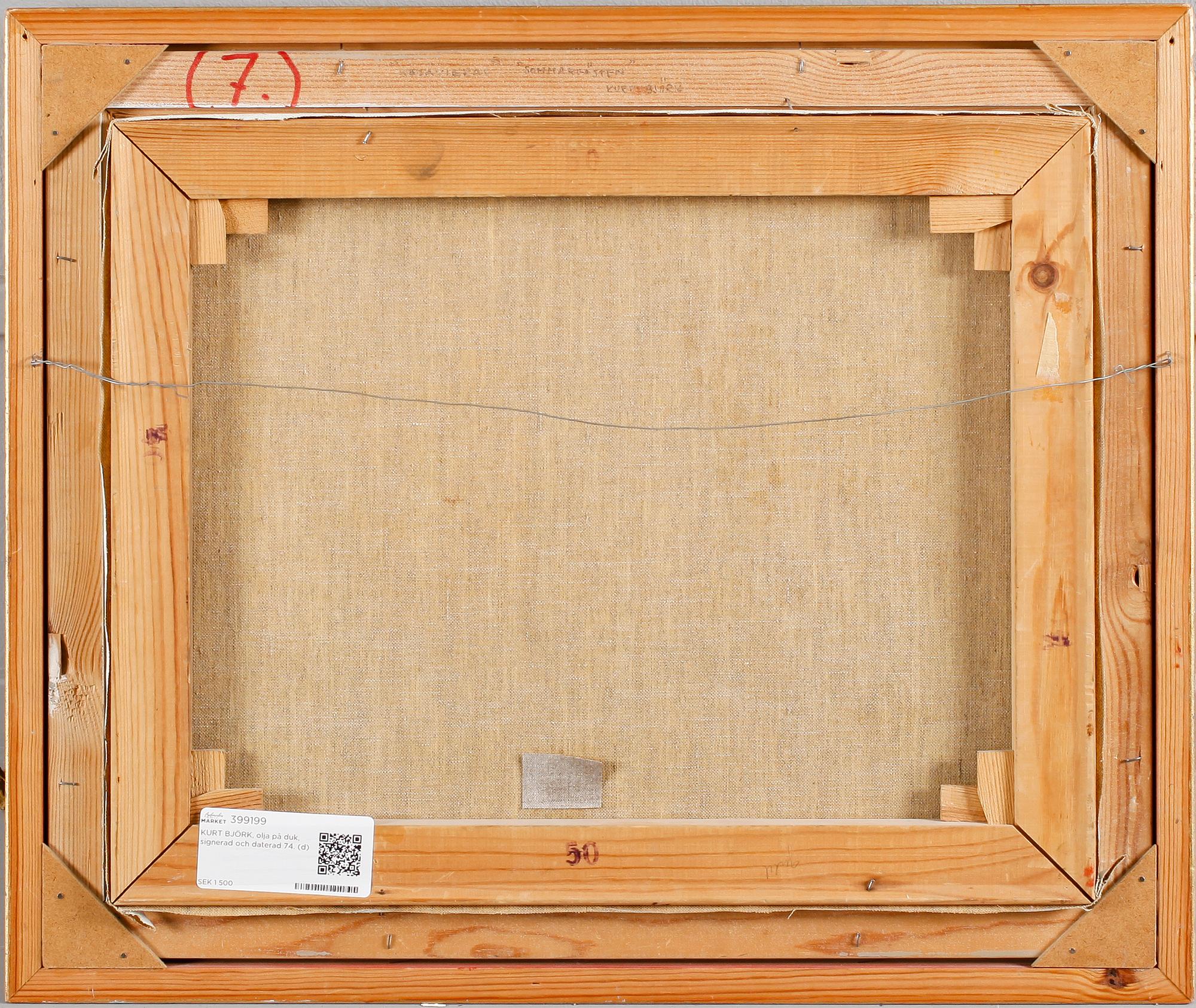 KURT BJÖRK, olja på duk, signerad och daterad 74.