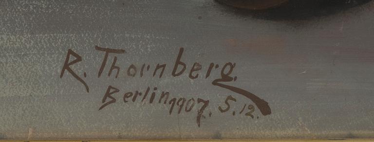 RUDOLF THORNBERG, gouache, signerad och daterad Berlin 1907 5 12.