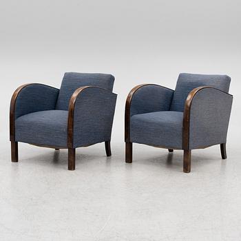 Fåtöljer, ett par, Art Deco / Funkis, 1900-talets första hälft.