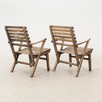 Carl Malmsten, trädgårdsmöbel 3 dlr "Bergshamra" Ingelsta-verken Södertälje 1900-talets senare del.
