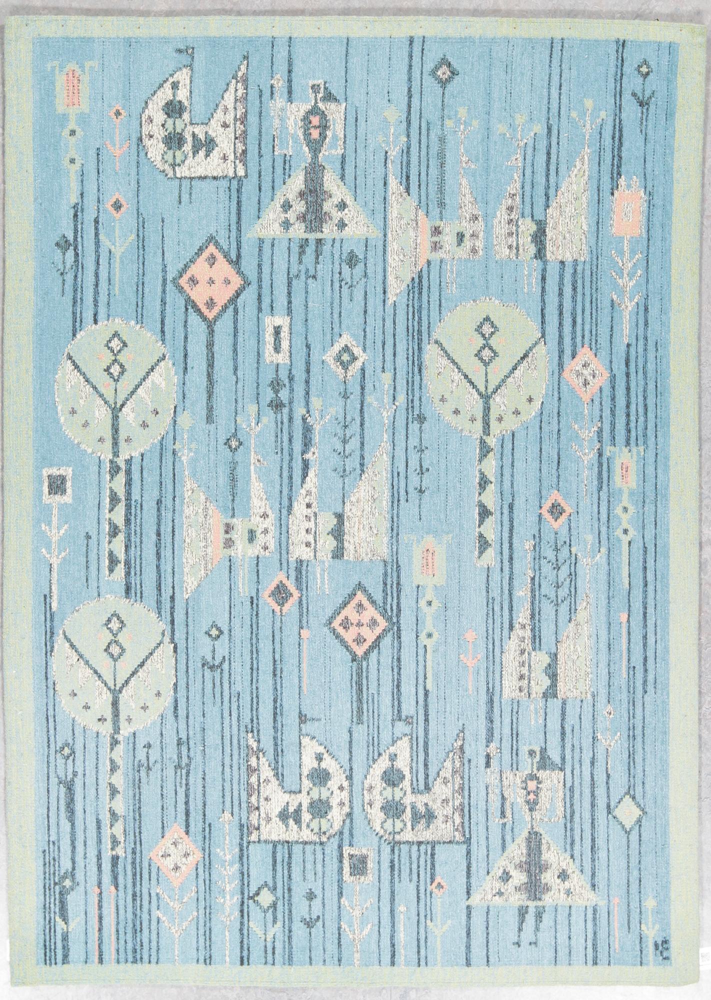 VÄVD TAPET. Sannolikt Polen omkring 1965. Ca 197 x 142.