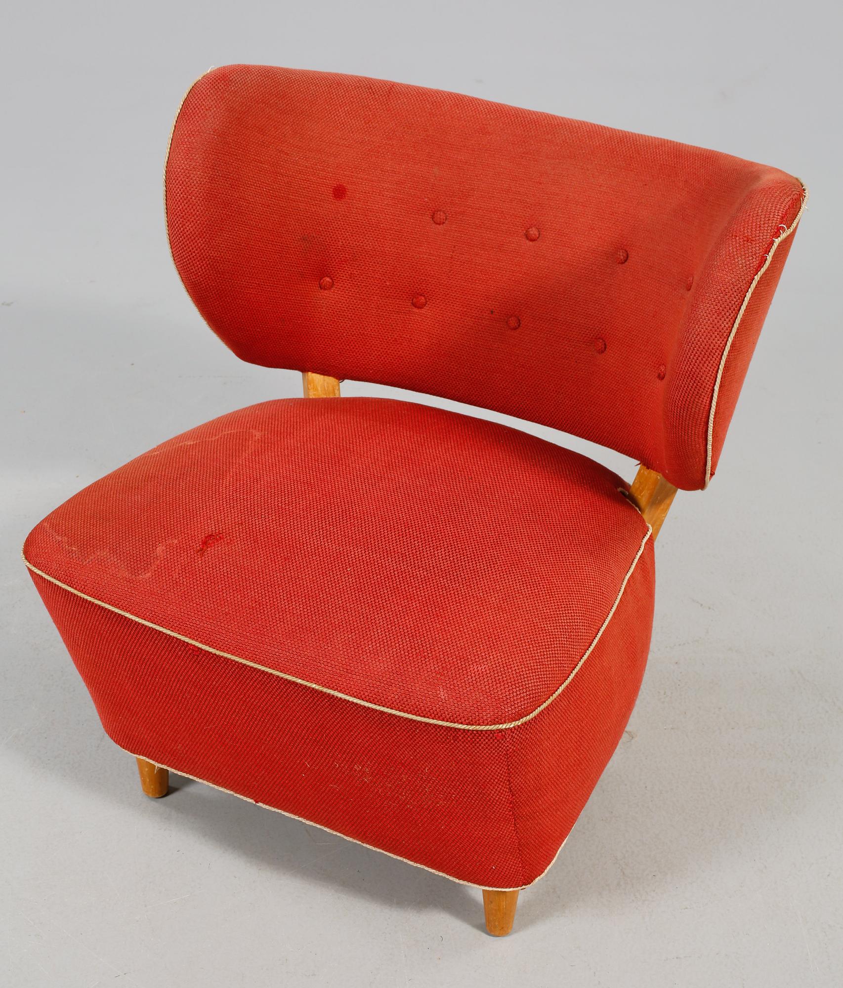 FÅTÖLJ, sannolikt Otto Schulz, 1900-talets mitt.