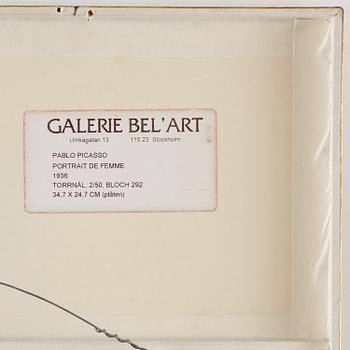 Pablo Picasso, "Portrait de Dora Maar au Chignon II".