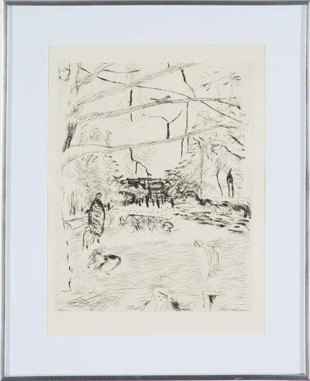 PIERRE BONNARD, torrnålsgravyr.