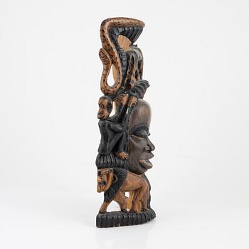 A wooden mask, Gambia, 21st Century.