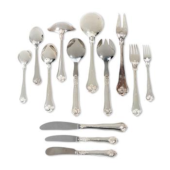 A Danish silver cutlery set, “Sachsisk”, Cohr, Swedish import mark (85 pieces).