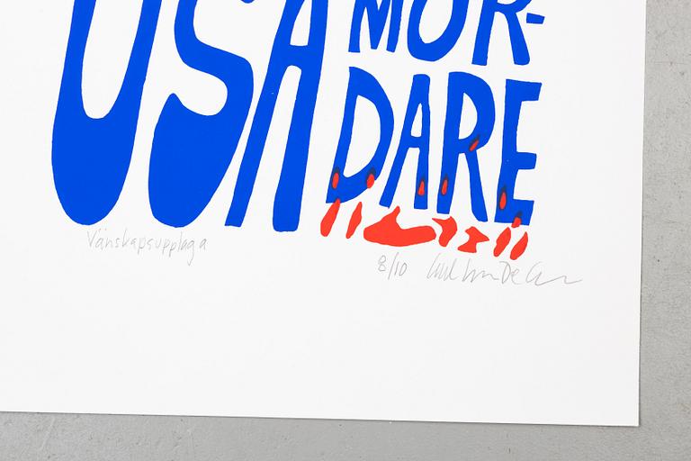 Carl Johan De Geer, "USA mördare".