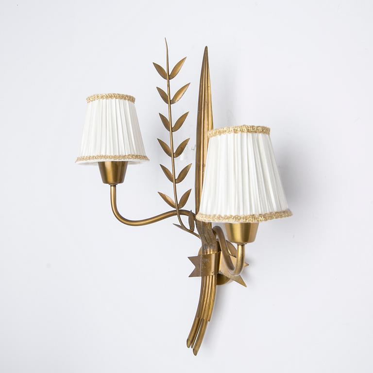 Hans Bergström, Wall lamp, model 333, ateljé Lyktan, Åhus, 1940s.