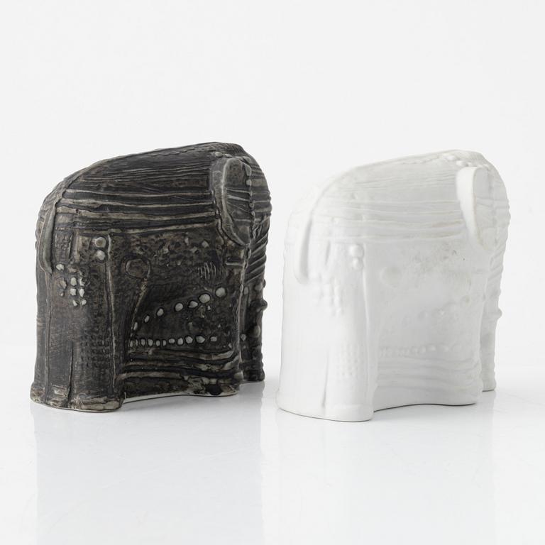 Bertil Vallien, figuriner, 2 st, stengods, Rörstrand.