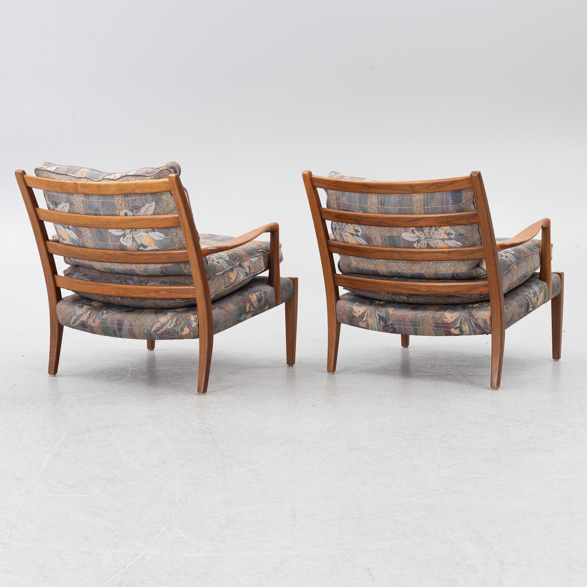 Arne Norell, fåtöljer, ett par, "Löven", Norell Möbler.