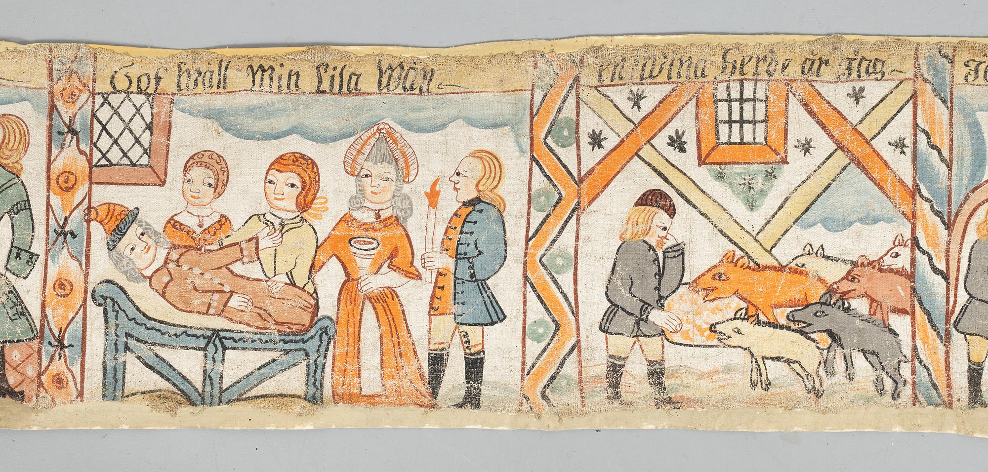 Bonadsmålning, tillskriven Per I Lusshult (Per Nilsson) (1741-1820).