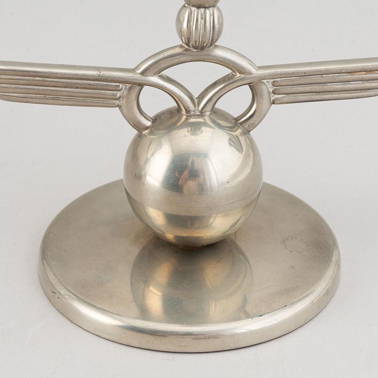 A pair of pewter candelabra, L &  L, Svenskt Tenn, 1938.