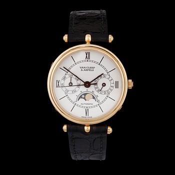 Van Cleef & Arpels - Annual Calendar. Gold. Automatic. Ø 31 mm. 1995.