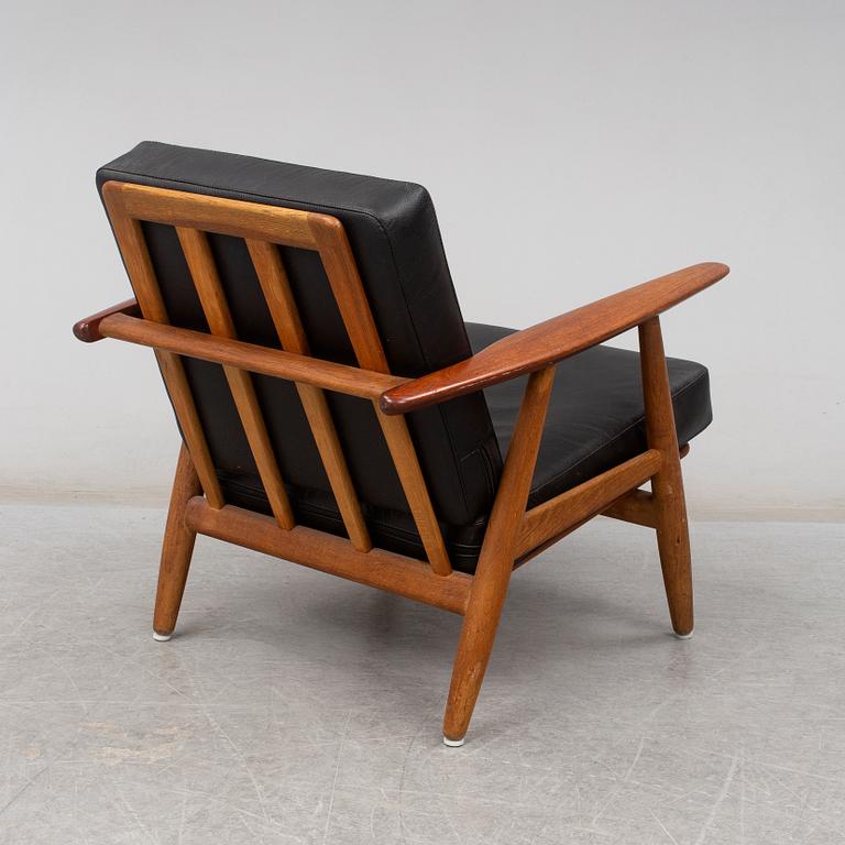 HANS J WEGNER, a 'GE-240'/'Cigarren' teak and oak easy chair, Denmark.