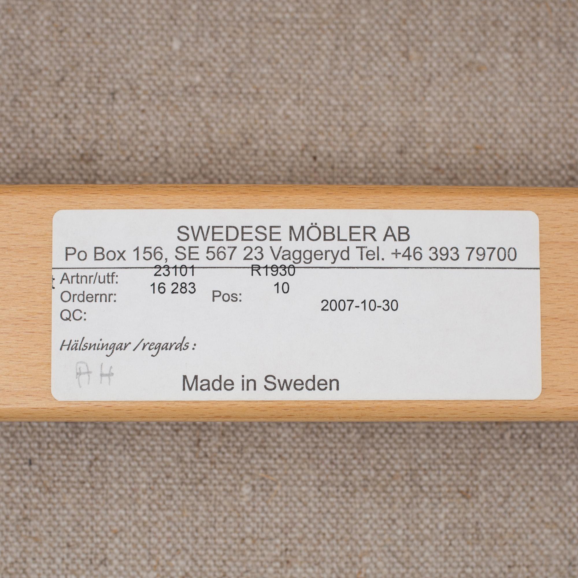KARMSTOLAR, 2 st, "Laminett", Yngve Ekström, Swedese.