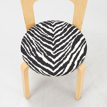 Alvar Aalto, a set of four model '66' birch chairs, Artek, Finland,