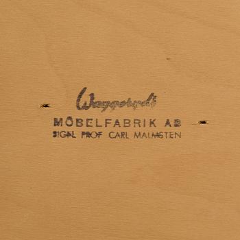 Carl Malmsten, dining table, 2 armchairs, 4 chairs, "Talavid", Waggeryd's Furniture Factory, second half of the 20th century.