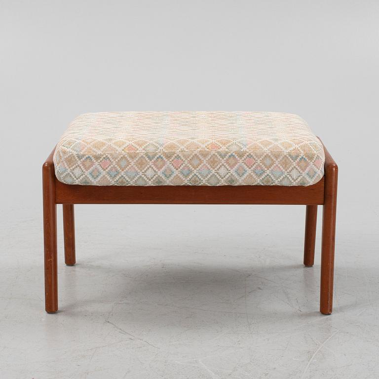 Folke Ohlsson, fåtölj med fotpall, "Profil", Dux, 1960-tal.