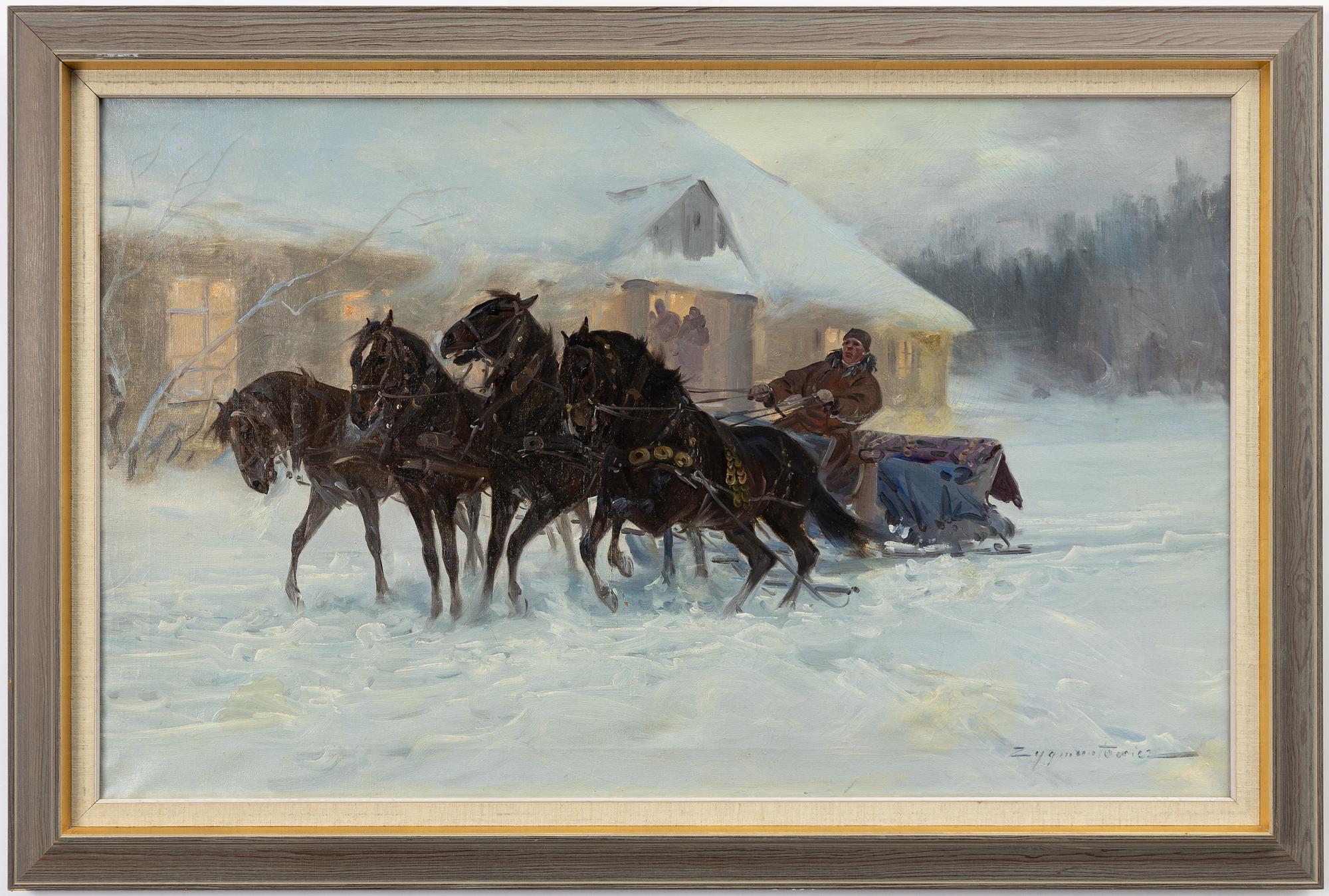 Ignacy Zygmuntowicz, Fyrspann i vinterlandskap.