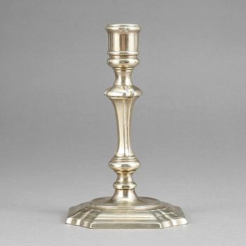 LJUSSTAKE, mässing, senbarock, 1700-talets mitt.