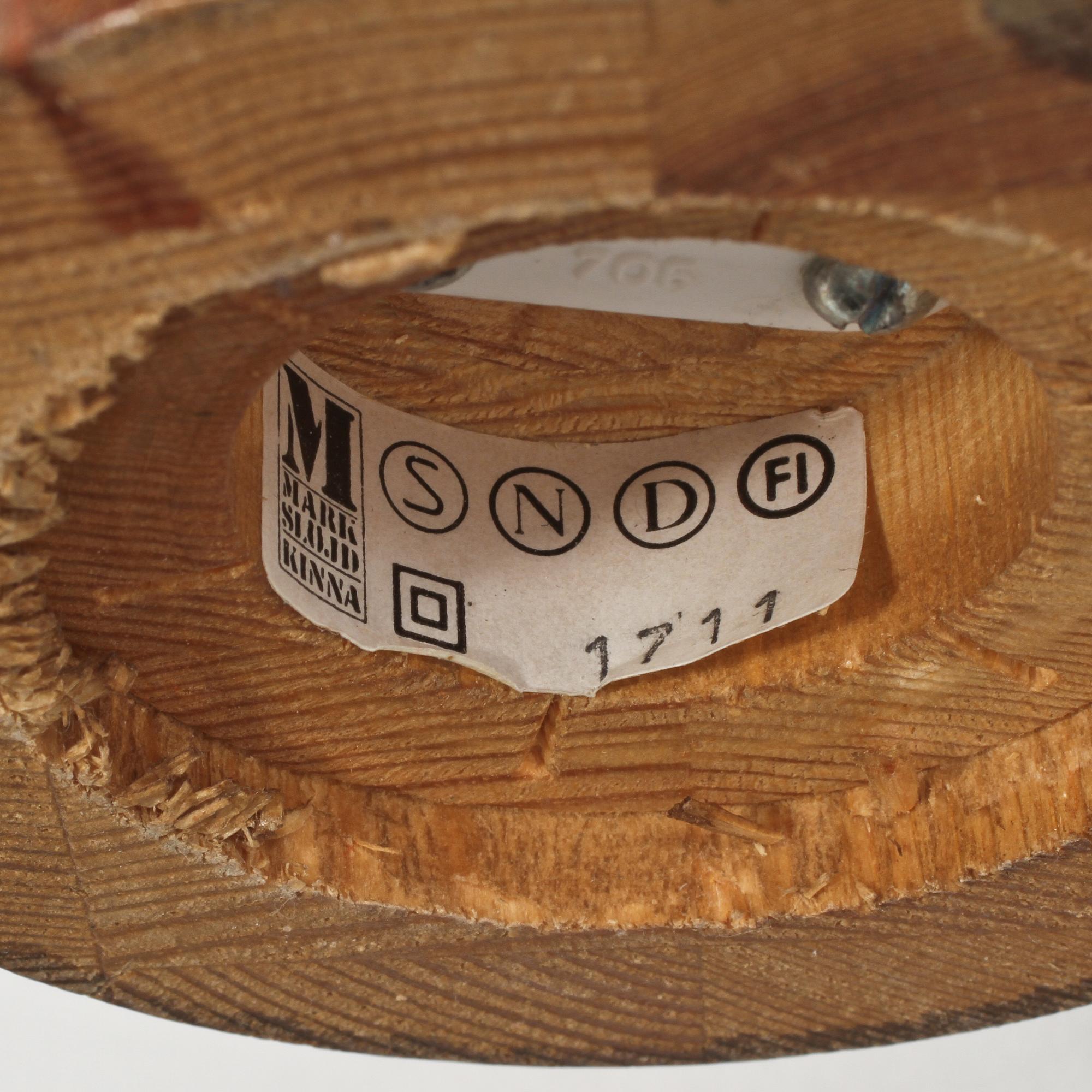 BORDSLAMPOR, ett par, Markslöjd, Kinna, 1900-talets andra hälft.