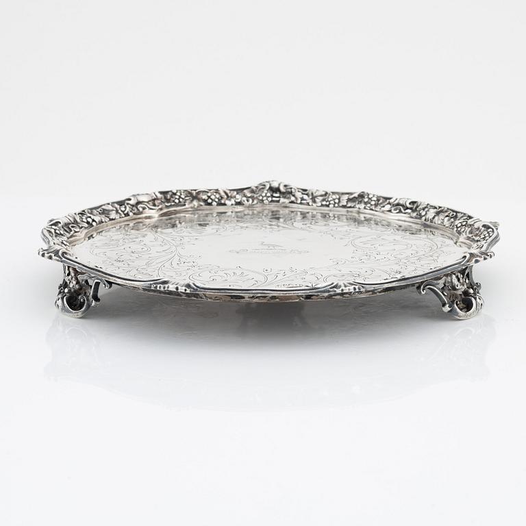 John Samuel Hunt, salver, silver, London 1851.