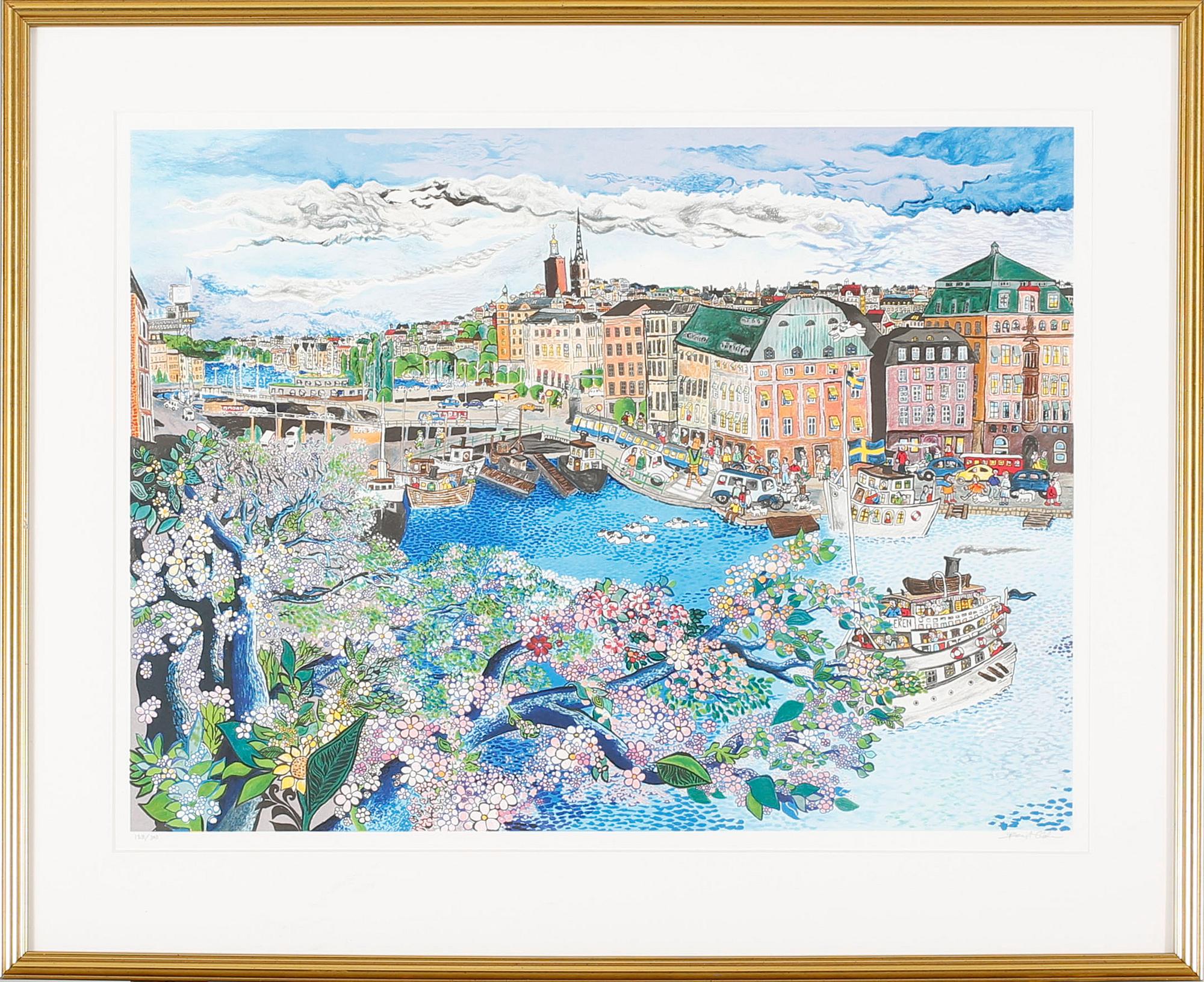 BENGT ELDE, liograph in colours, signed and numbered 128/390.