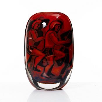 Mats Jonasson, a unique glass vase, Målerås 2008.